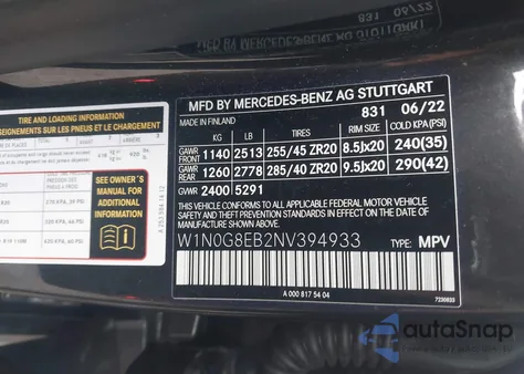 2022 Mercedes-Benz Glc 300 4Matic Suv z USA, uszkodzony, nr VIN W1N0G8EB2NV394933